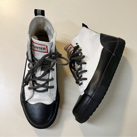HUNTER For Target Canvas Lace Up Outdoor Unisex Bootie Boots Kids size 3 - Picture 2 of 7